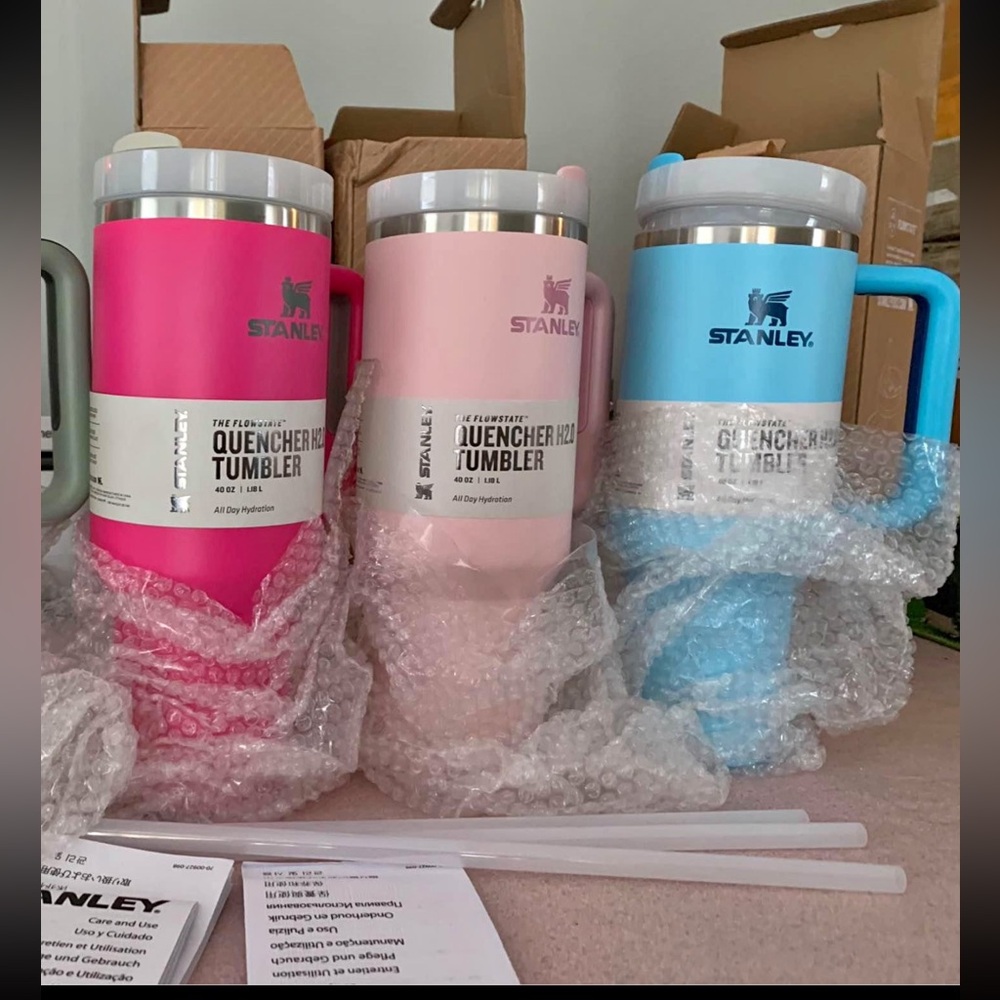3 Stanley 40oz tumblrs new